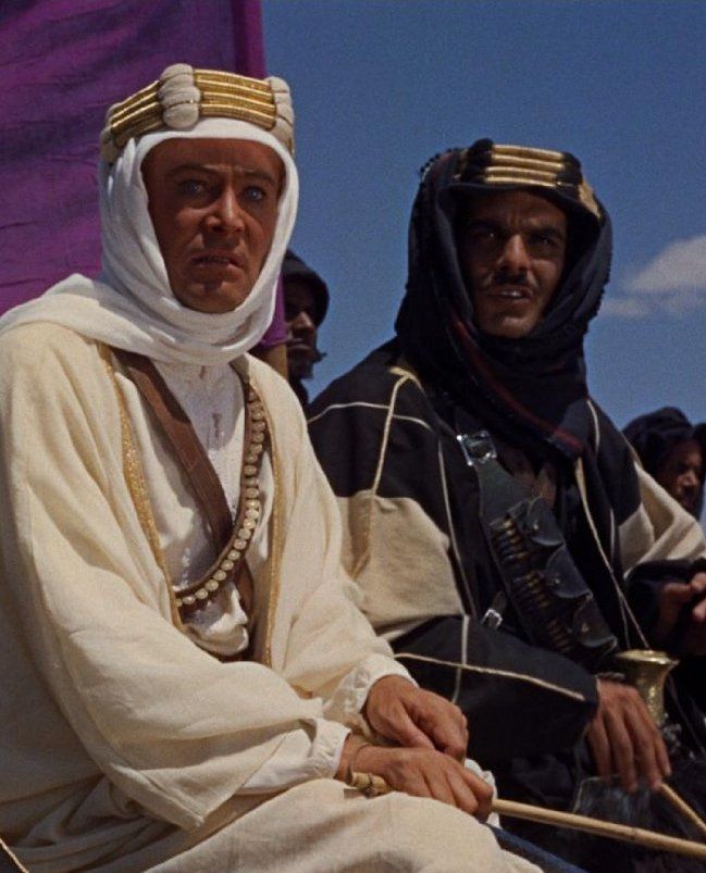Peter O'Toole, and Omar Sharif in Lawrence of Arabia (1962)